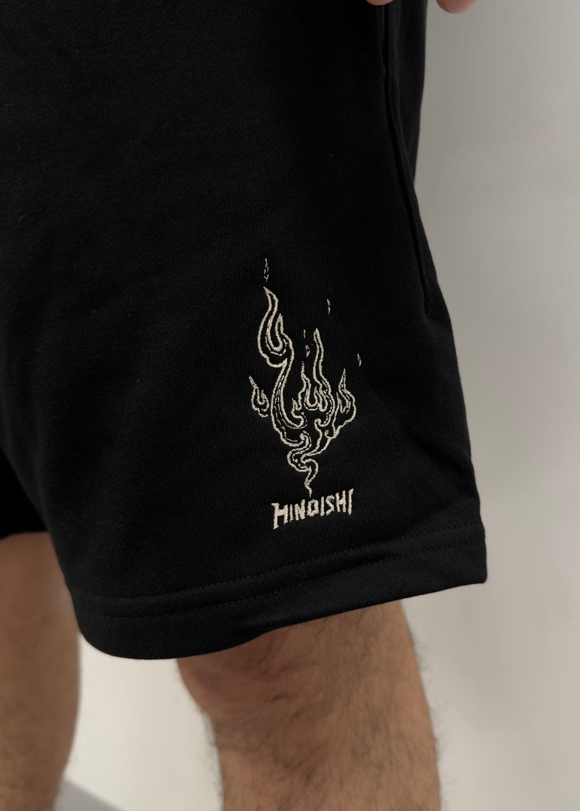 HINOISHI Will of Fire black anime streetwear shorts